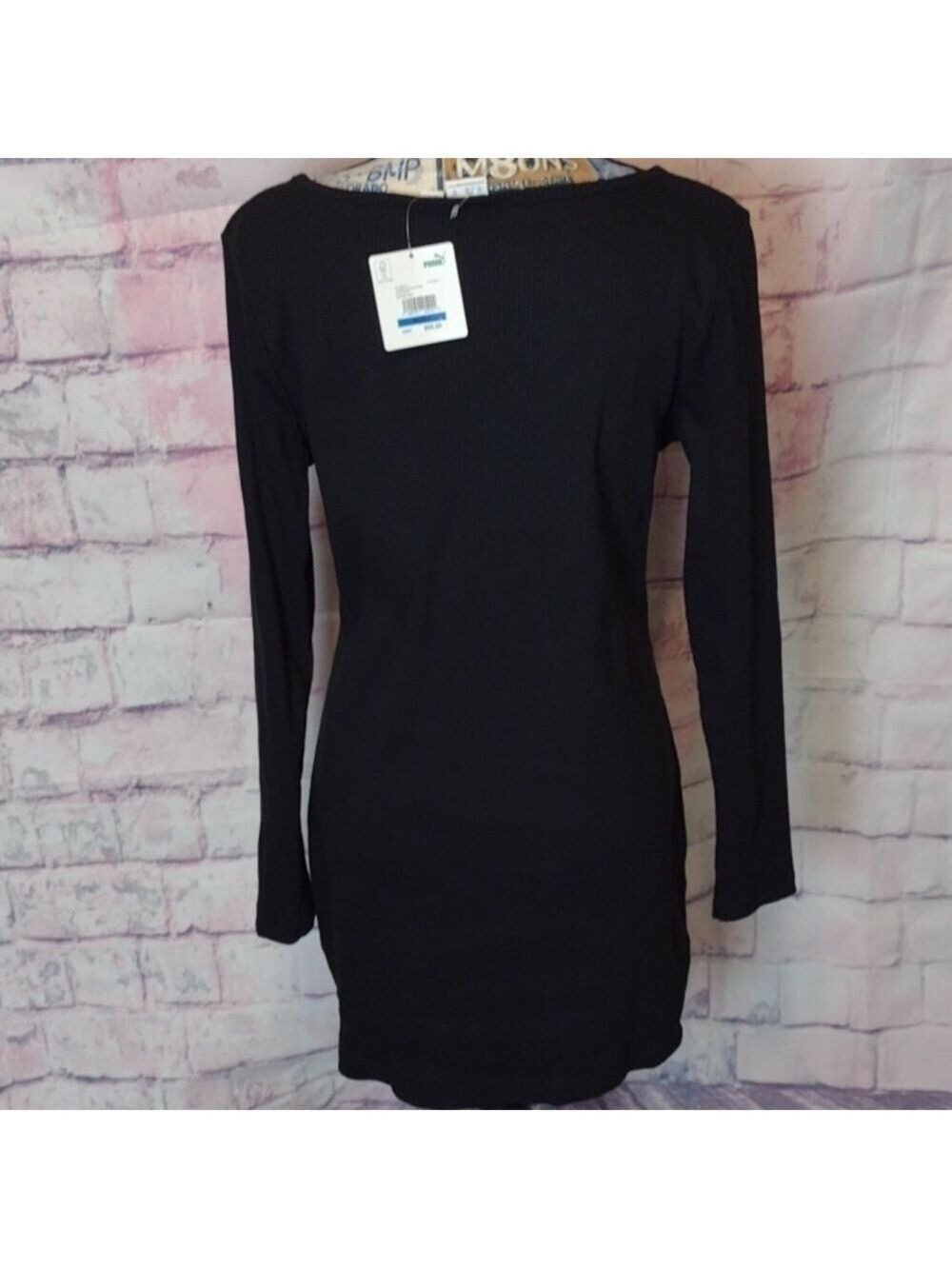 PUMA Black Classics Ribbed Bodycon Dress Size XL - Picture 6 of 8